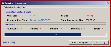 progress bar for copy imap messages