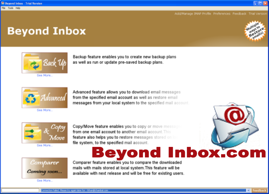 Beyond Inbox for Gmail and IMAP Email software